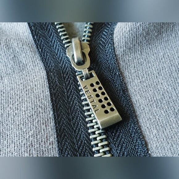 Vestal Vintage Distressed Hoodie (Gray, M) Y2K - Picture 12 of 15